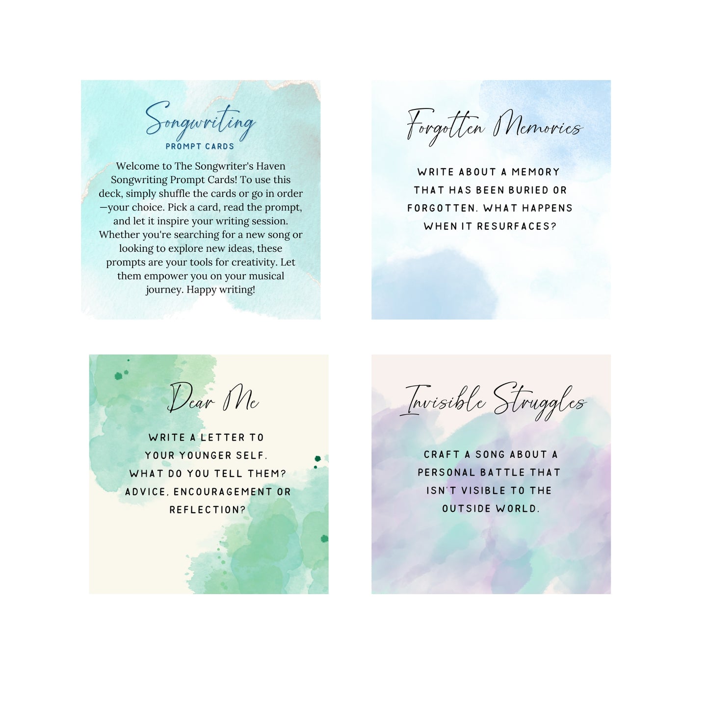 Songwriting Prompt Cards